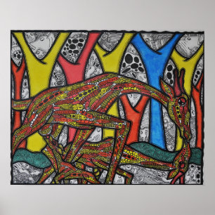 Mother Giraffe Poster