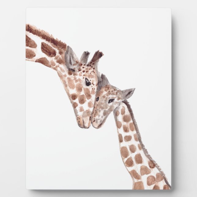 Mother giraffe with baby plaque (Front)