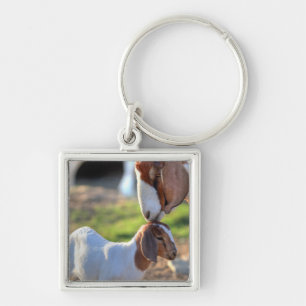 Mother Goat & Baby Keychain