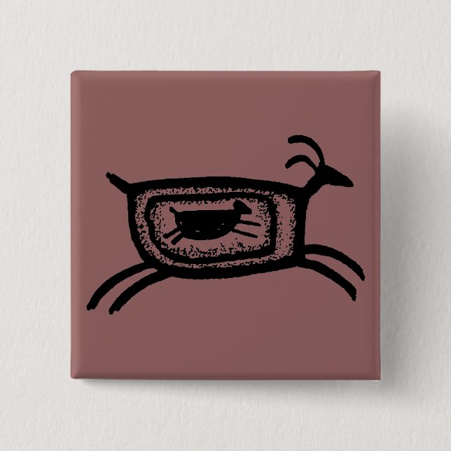 Mother goat-BW Pinback Button (Front)