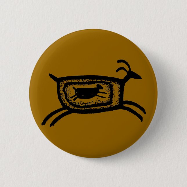 Mother goat-BW Pinback Button (Front)