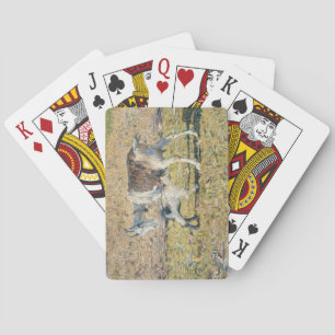 Mother Goat with her Young Kid (by Segantini) Poker Cards