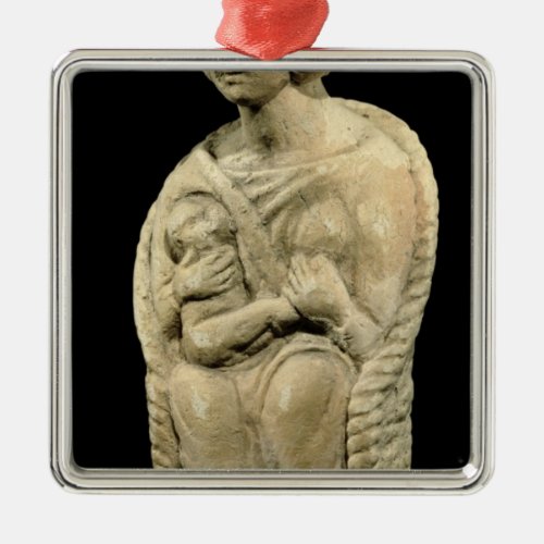 Mother goddess from Macon Burgundy Metal Ornament