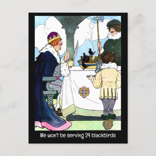 Mother Goose 4 and 20 Blackbirds BBQ Invitation Postcard