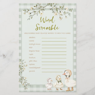 Mother Goose and Baby Gosling Word Scramble Game