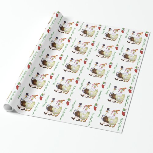 Mother Goose and Father Gander Christmas Gift Wrap