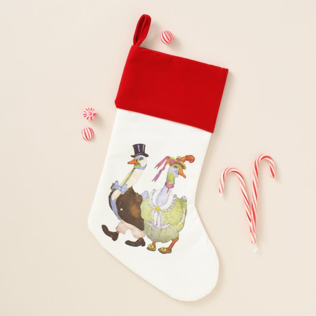 Mother Goose and Father Gander Christmas Stocking (Front)