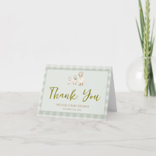 Mother Goose and Gosling Baby Shower Folded Thank You Card