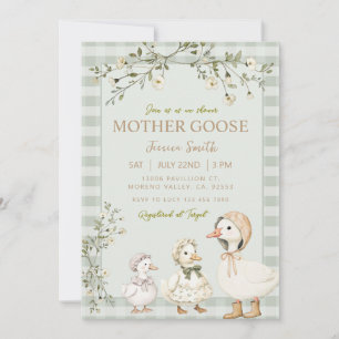 Mother Goose and Gosling Baby Shower Invitation