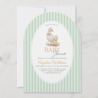 Mother Goose and Gosling Baby Shower Invitation