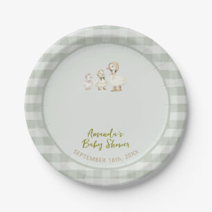 Mother Goose and Gosling Baby Shower Paper Plates