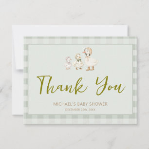 Mother Goose and Gosling Baby Shower Thank You Card