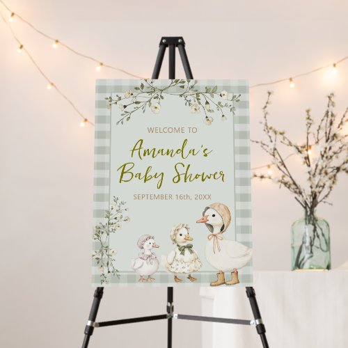 Mother Goose and Gosling Baby Shower Welcome Foam Board