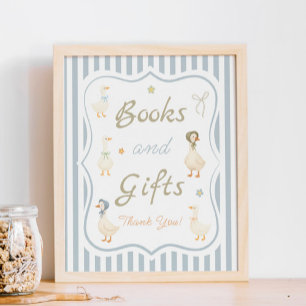Mother Goose Baby Shower Books and Gifts Poster