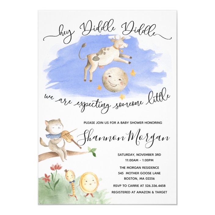 mother goose baby shower invitations