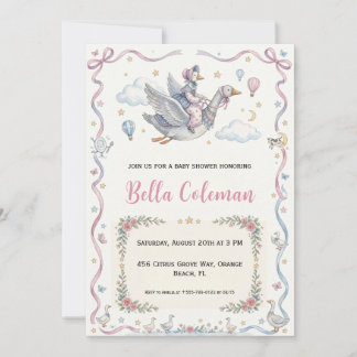 mother goose baby shower invitations