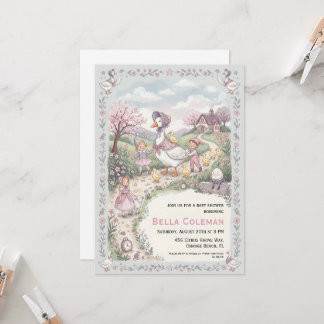 mother goose baby shower invitations