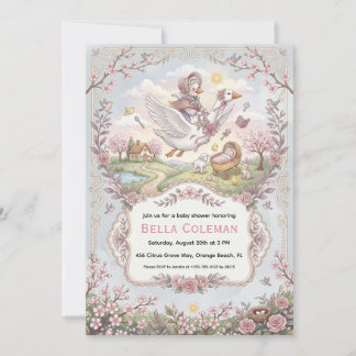 mother goose baby shower invitations