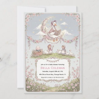 mother goose baby shower invitations