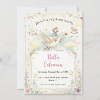 mother goose baby shower invitations