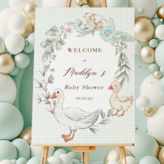 Mother Goose Baby Shower Welcome Sign Template
