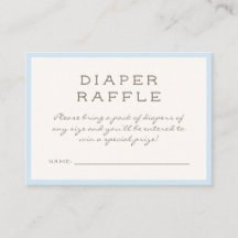 Mother Goose Blue Baby Shower Diaper Raffle