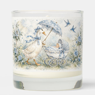 Mother Goose Blue Rose Standards Baby Shower Scented Candle