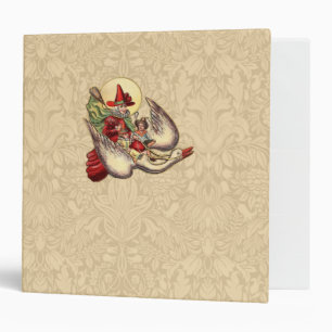 Mother Goose Child Antique Illustration 3 Ring Binder