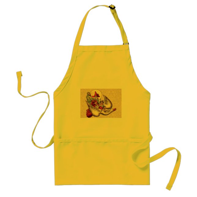 Mother Goose Child Antique Illustration Adult Apron (Front)