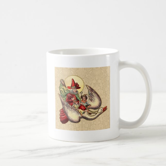 Mother Goose Child Antique Illustration Coffee Mug (Right)