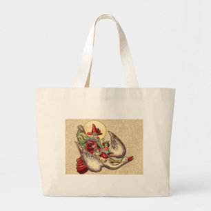 Mother Goose Child Antique Illustration Large Tote Bag