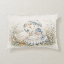 Mother Goose Cradle Blue Baby Shower