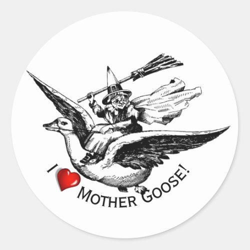 Mother Goose Day Classic Round Sticker