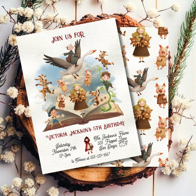 Mother Goose enchanted Storybook Birthday Party Invitation (Creator Uploaded)