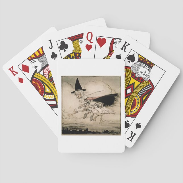 Mother Goose, frontispiece of 'Mother Goose The Ol Poker Cards (Back)