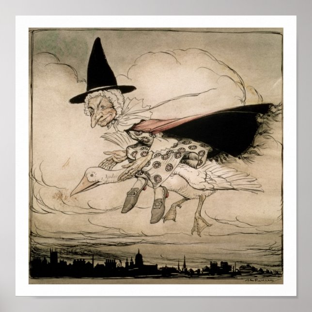 Mother Goose, frontispiece of 'Mother Goose The Ol Poster (Front)