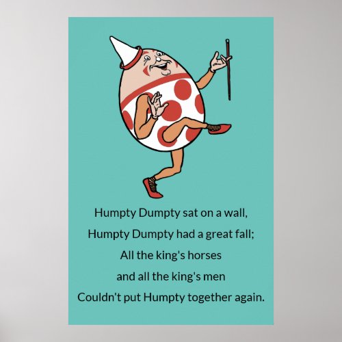 Mother Goose Humpty Dumpty Large Poster