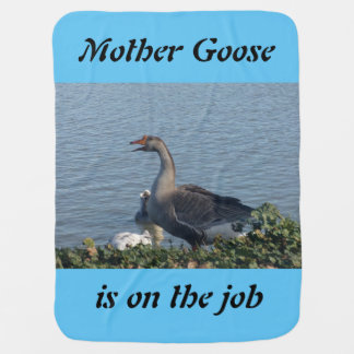 Mother Goose is on the Job, Baby Blanket, Nursery. Blanket