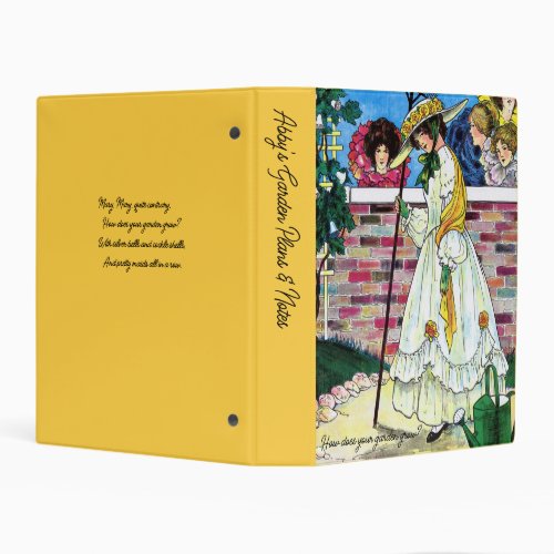 Mother Goose _ Mary Mary quite contrary Mini Binder