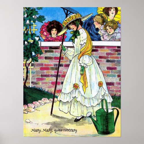 Mother Goose _ Mary Mary quite contrary Poster