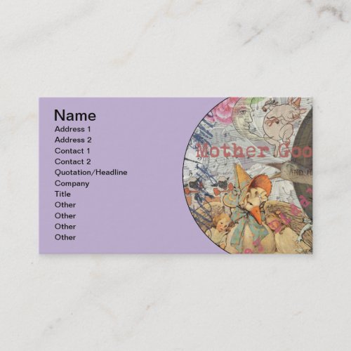 Mother Goose Nursery Rhyme Fairy Tale Business Card