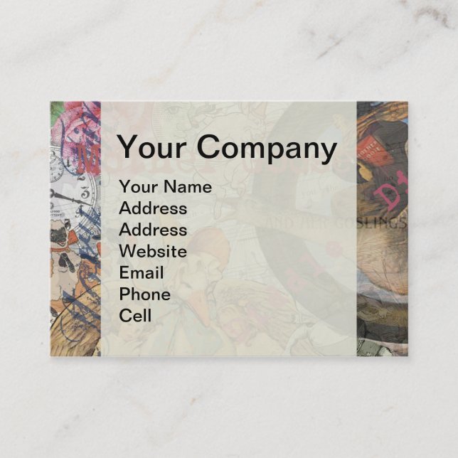 Mother Goose Nursery Rhyme Fairy Tale Business Card (Front)