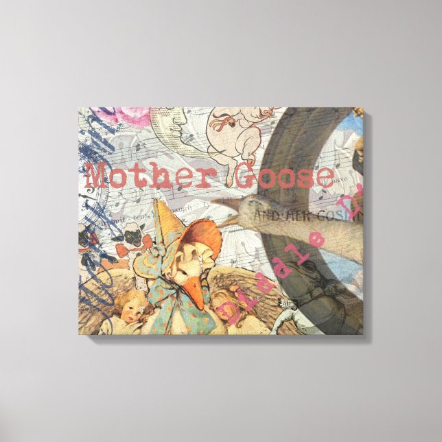 Mother Goose Nursery Rhyme Fairy Tale Canvas Print (Front)