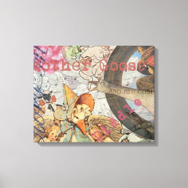 Mother Goose Nursery Rhyme Fairy Tale Canvas Print (Front)