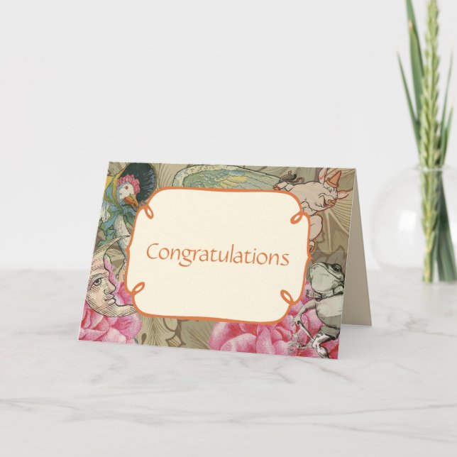 Mother Goose Nursery Rhyme Fairy Tale Card (Front)