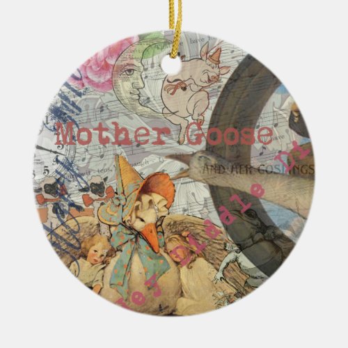 Mother Goose Nursery Rhyme Fairy Tale Ceramic Ornament