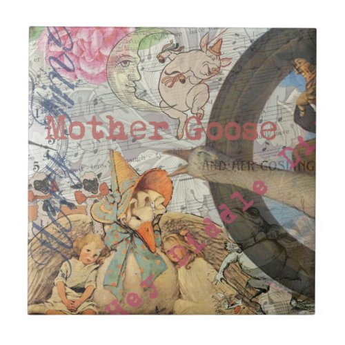 Mother Goose Nursery Rhyme Fairy Tale Ceramic Tile