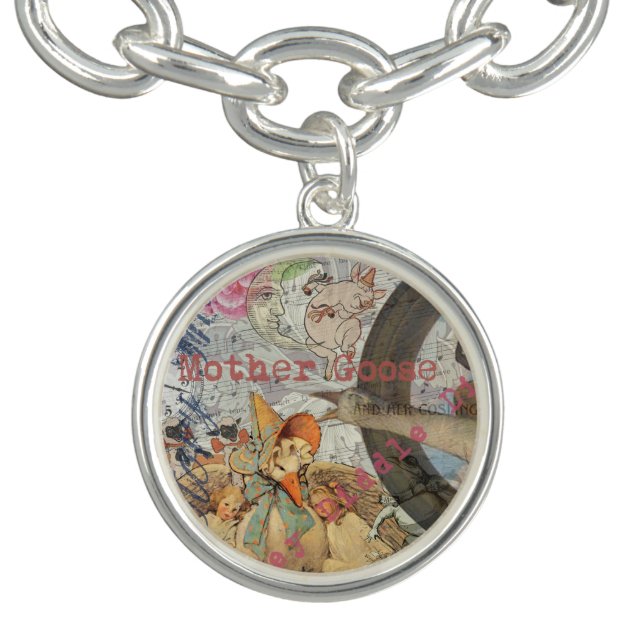 Mother Goose Nursery Rhyme Fairy Tale Charm Bracelet (Design)