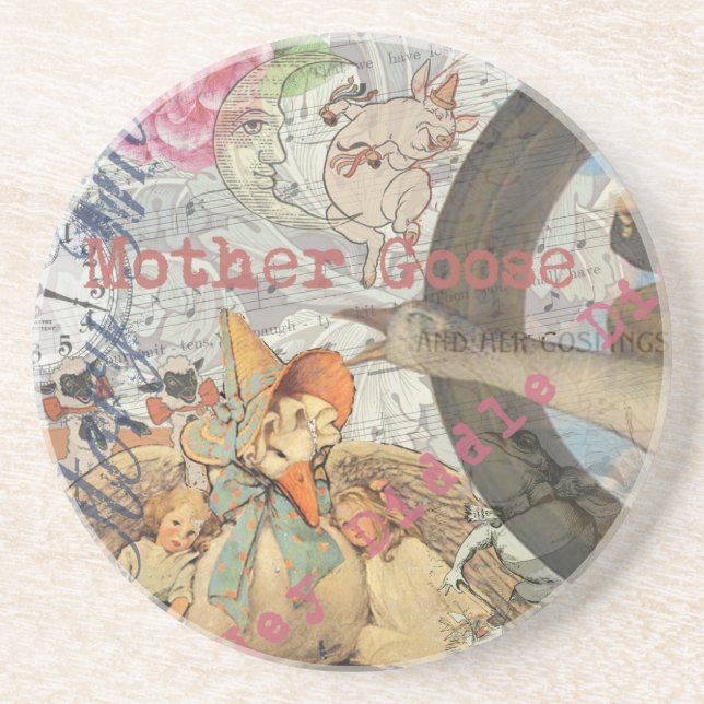 Mother Goose Nursery Rhyme Fairy Tale Coaster (Front)