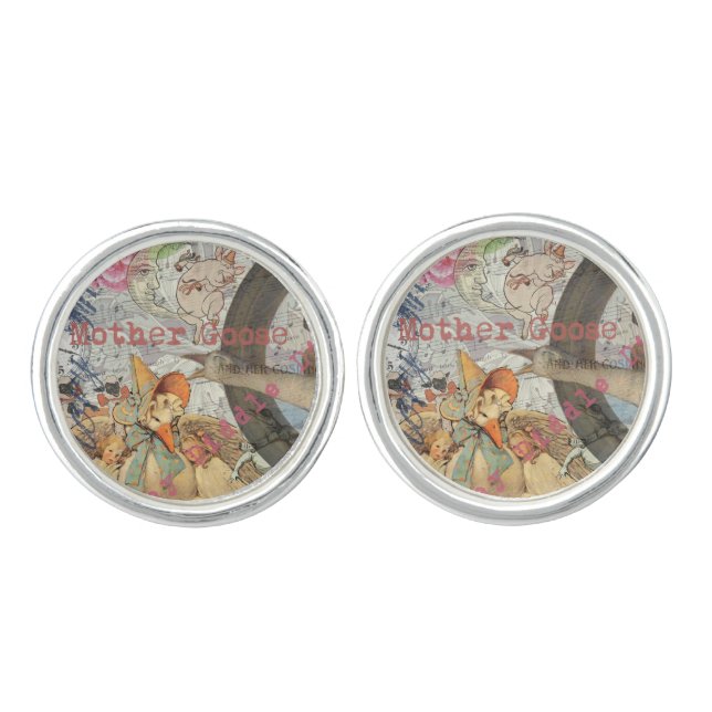 Mother Goose Nursery Rhyme Fairy Tale Cufflinks (Front)